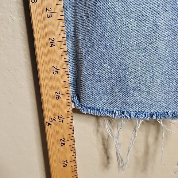 Madewell 26 The Perfect Vintage Jeans Light Blue Distressed High Rise Straight.. - Picture 10 of 13